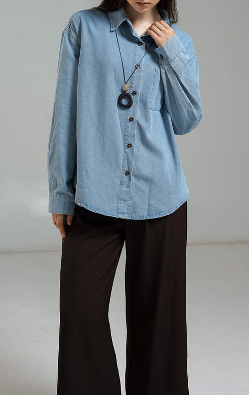 Sanders Top Light Denim