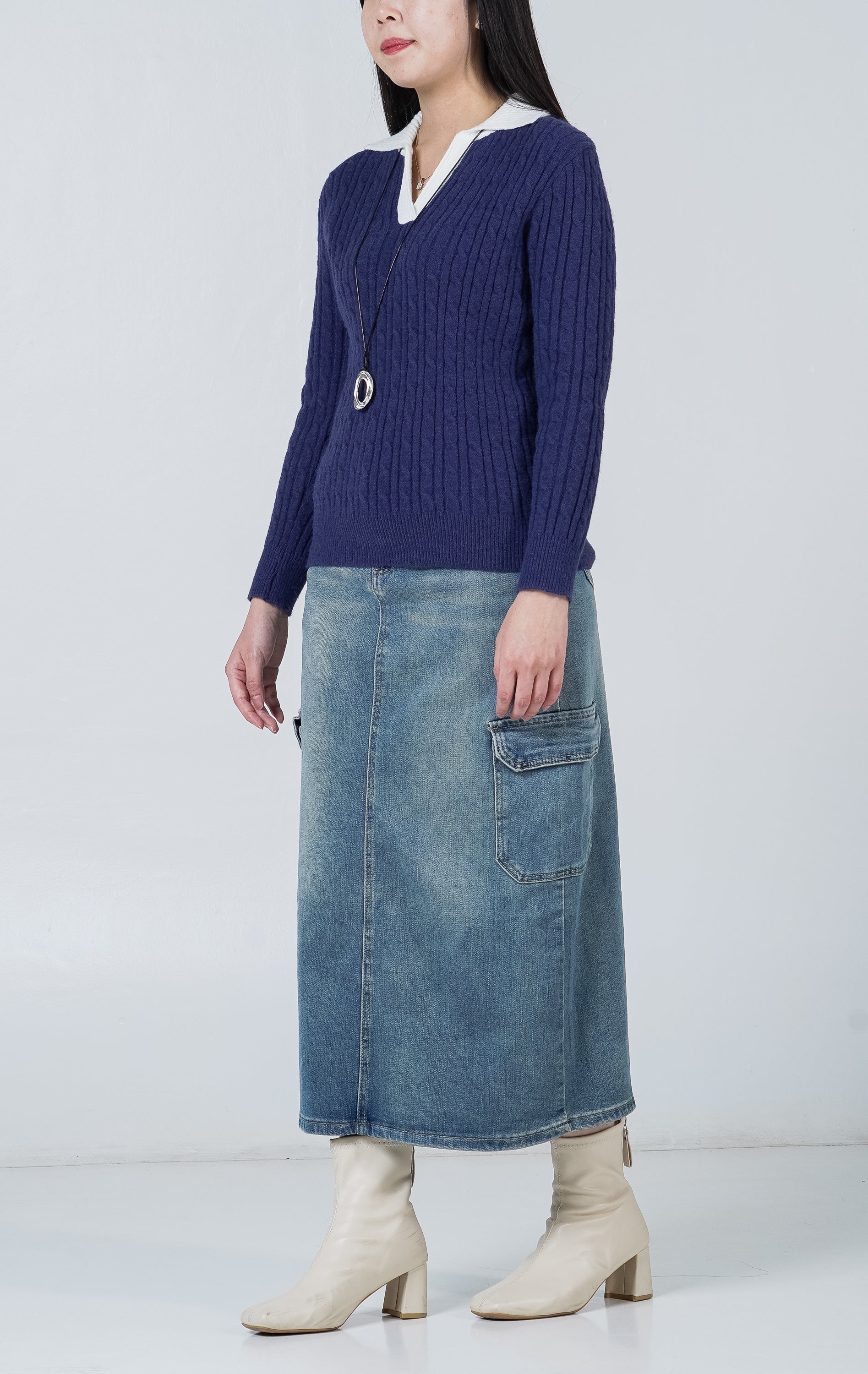 Alivia Knit Top Navy