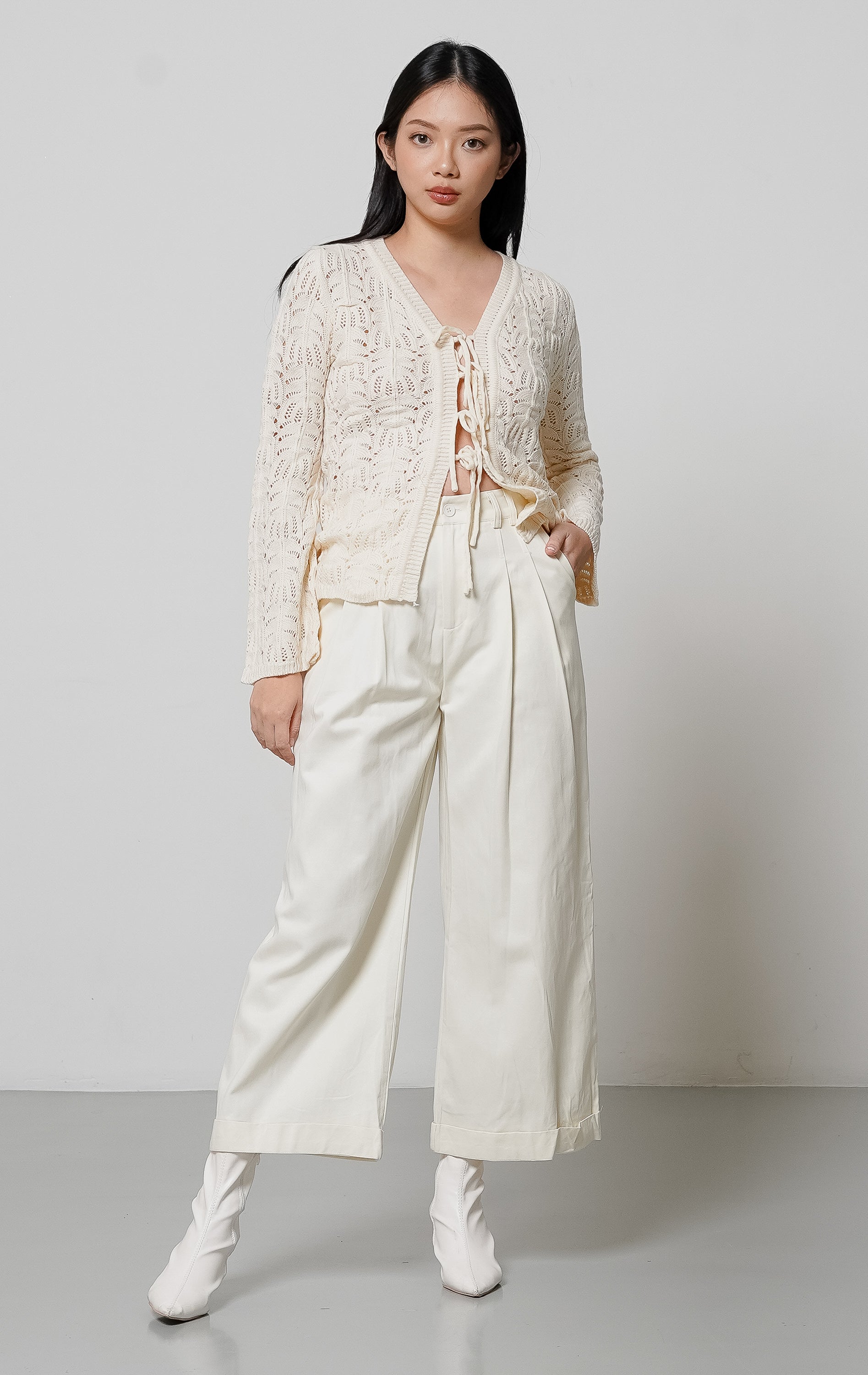 Summer Crochet Cardigan Ivory