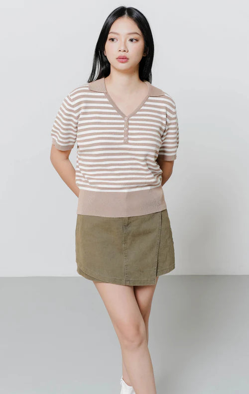 Anaya Knit Top Brown