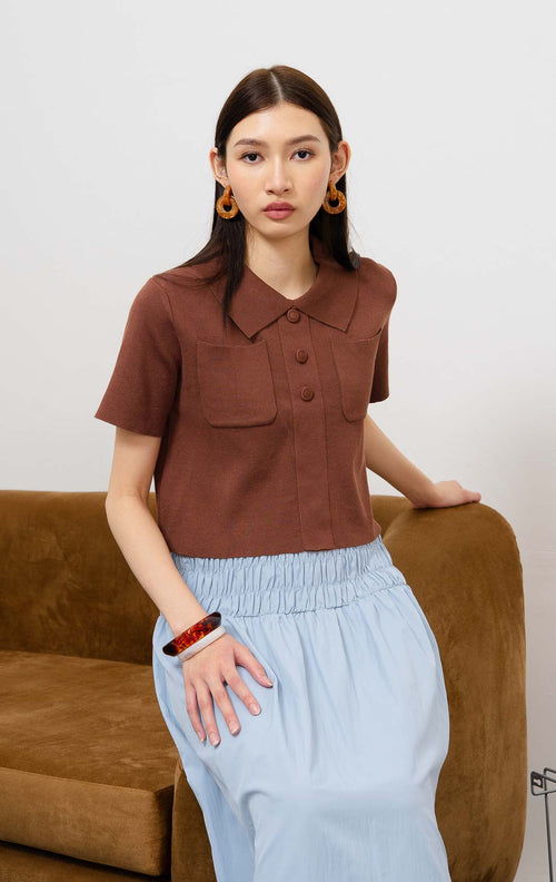 Chiara Top Brown