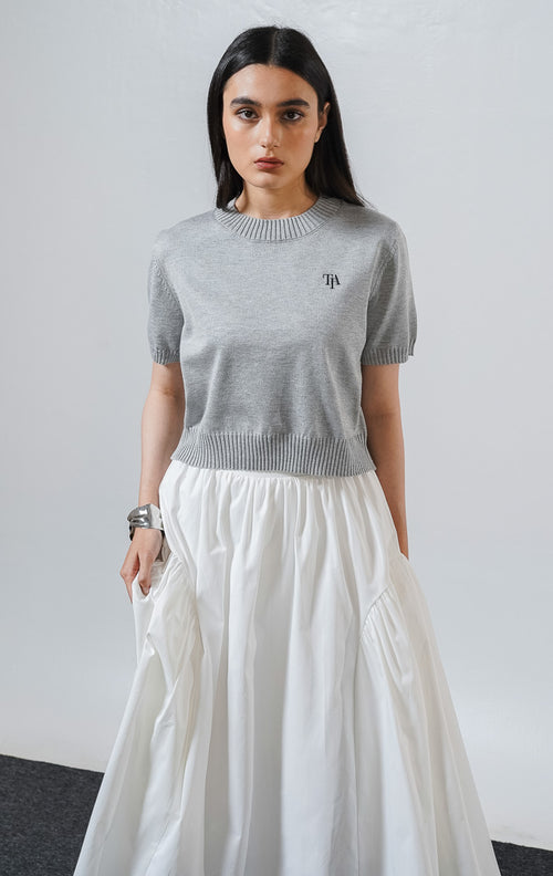 TIA Knit Top Grey