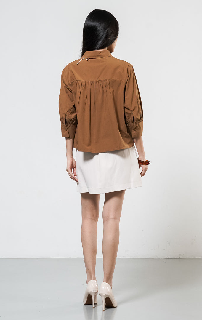 Kina Top Brown