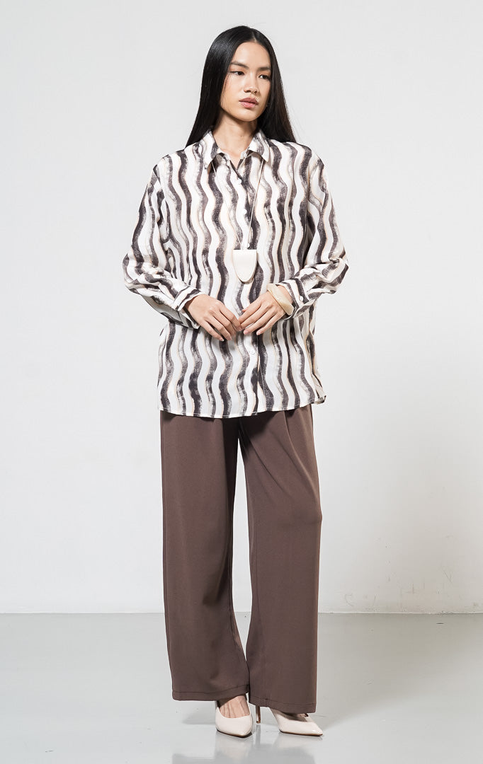Khelani Top Brown