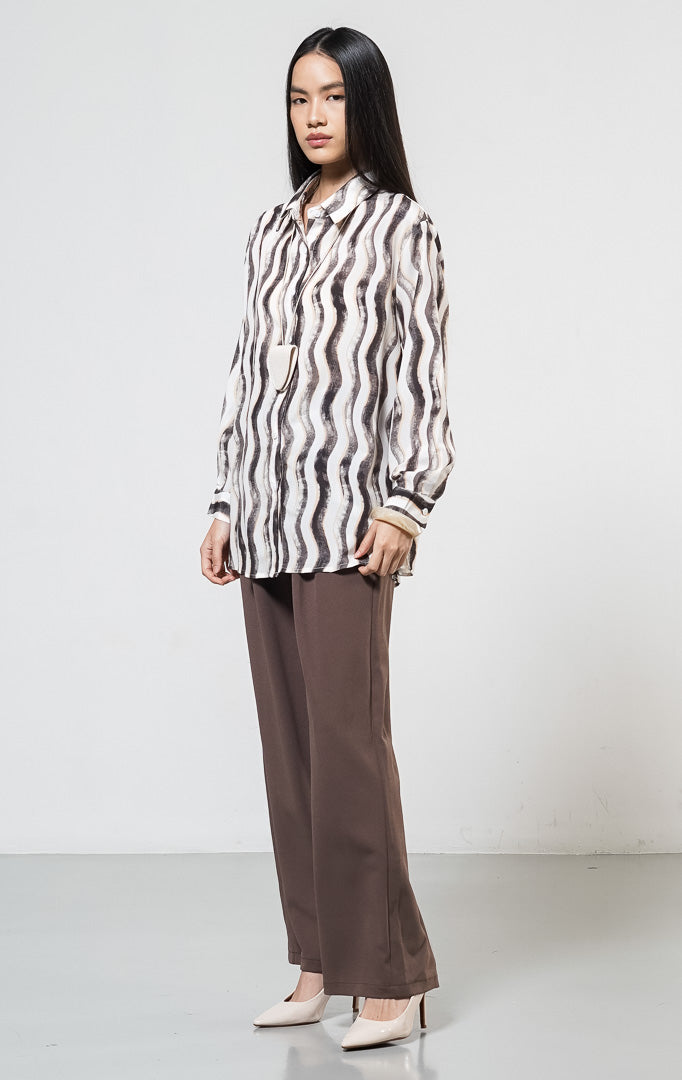 Khelani Top Brown
