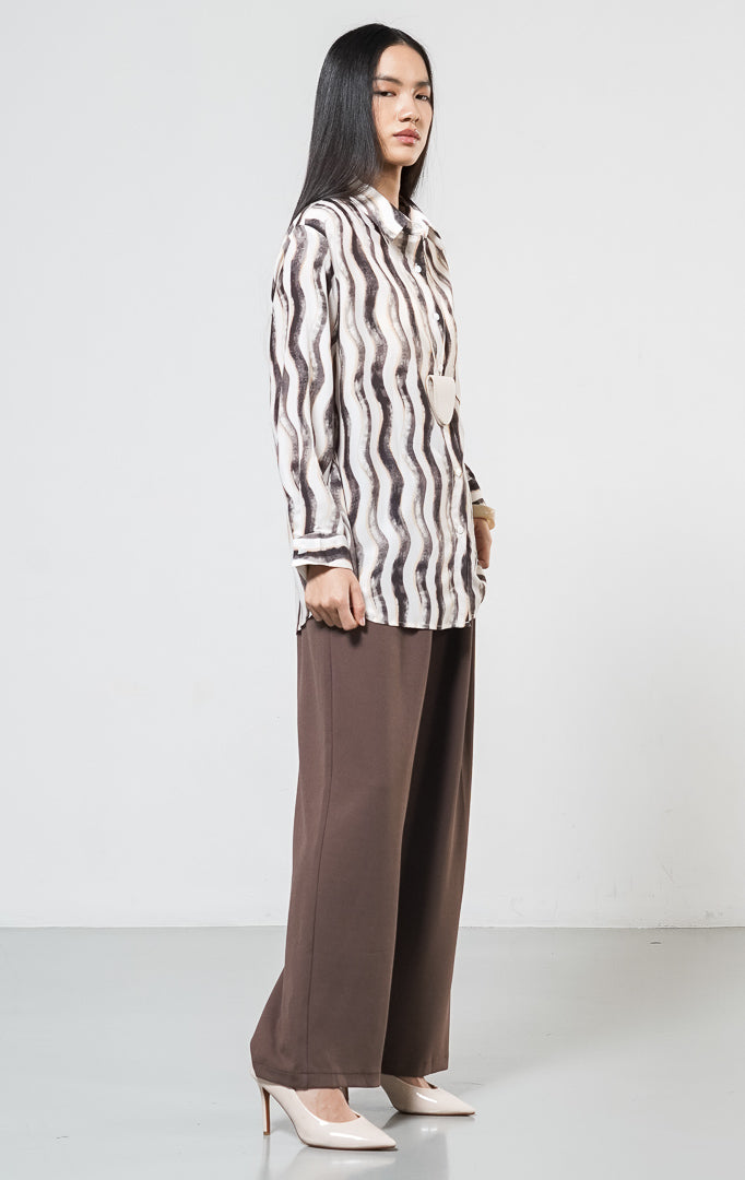 Khelani Top Brown