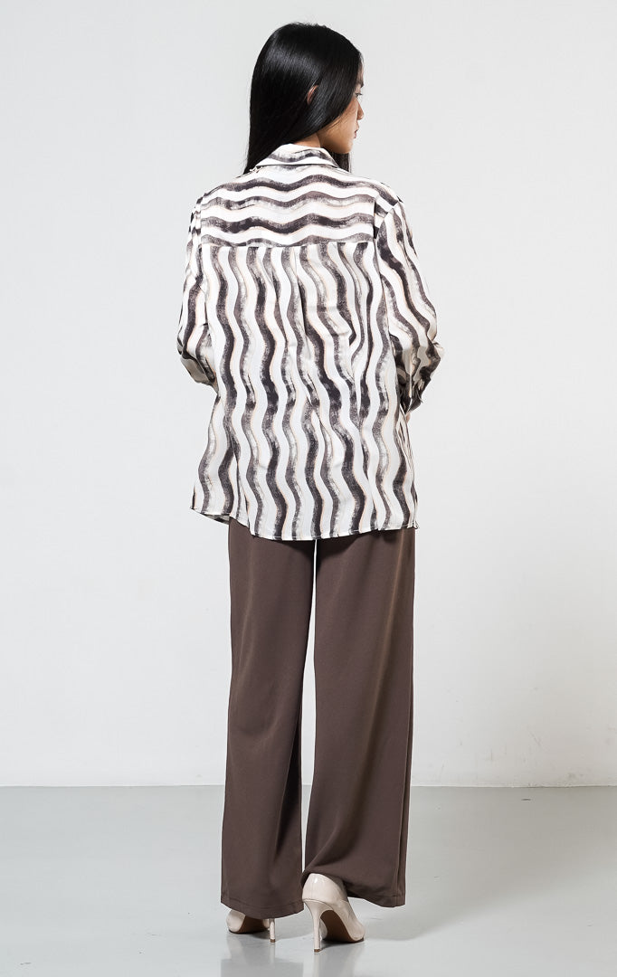 Khelani Top Brown