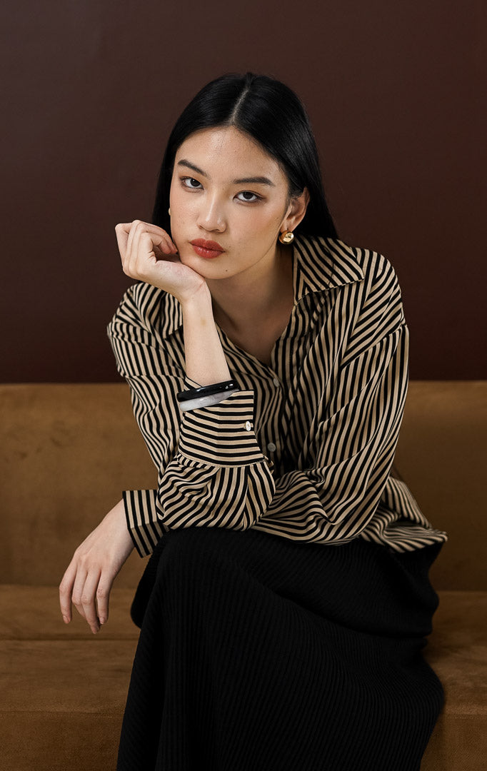 Elle Top Brown
