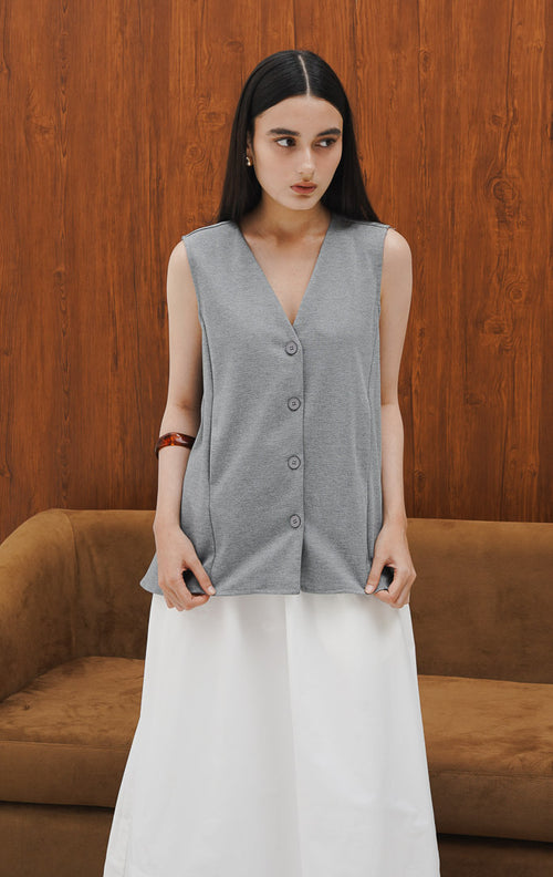Elvira Vest Grey