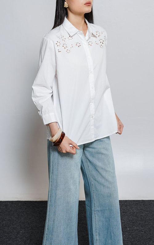 Carly Top White