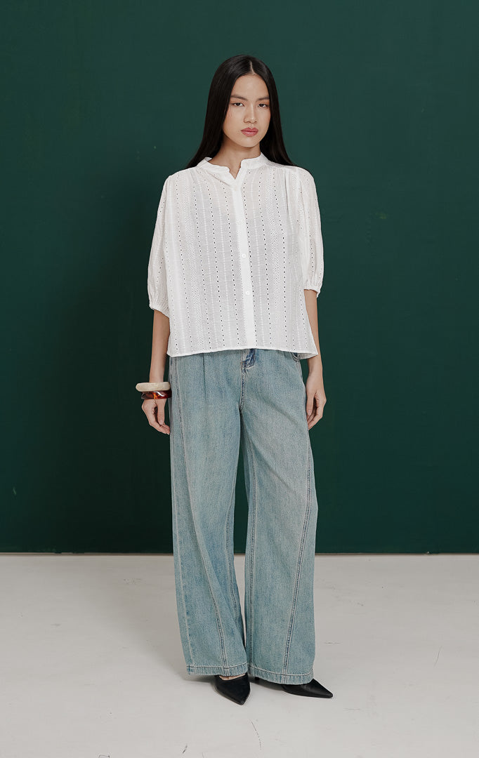 Elara Top White