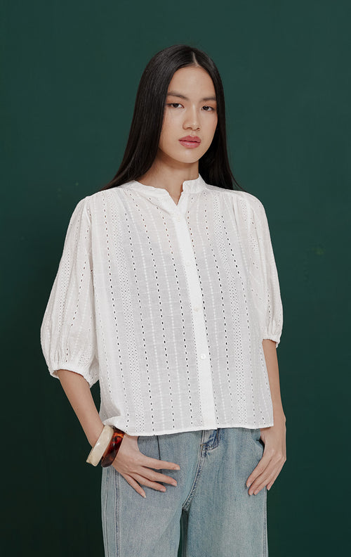 Elara Top White