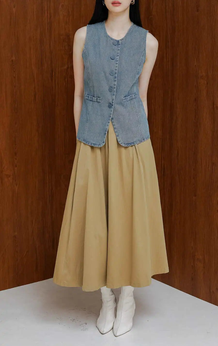 Leena Vest Light Denim