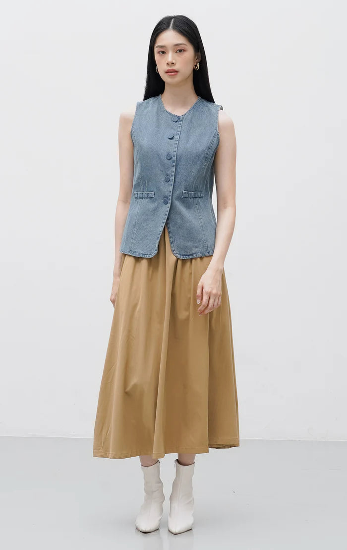 Leena Vest Light Denim