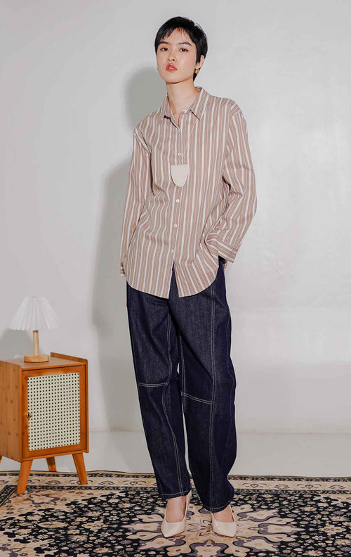 Wendy Top Brown Striped