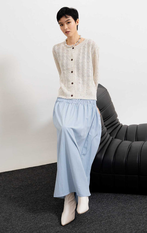 Hazel Cardigan White