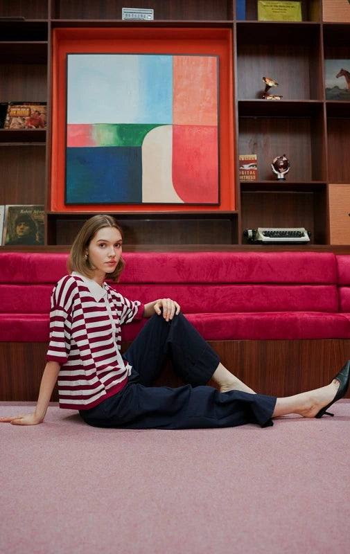 Isla Top Red Striped