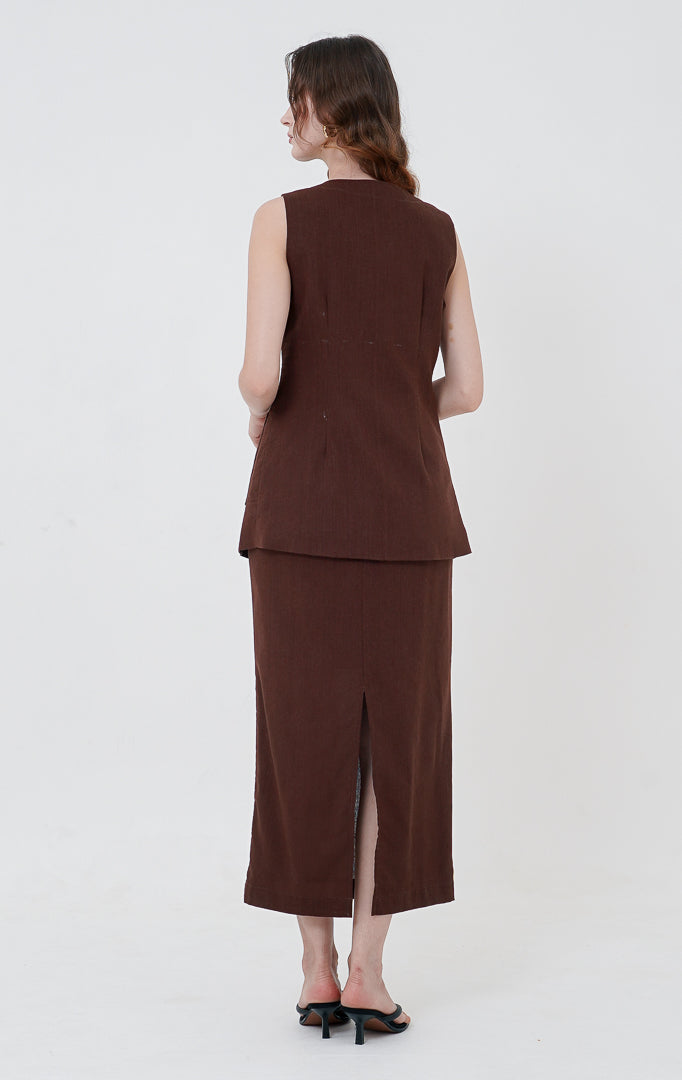 SH Beverly Vest Brown