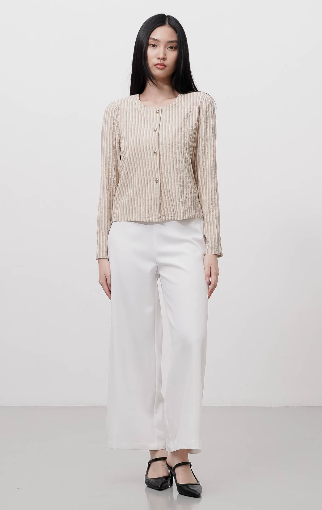 Calianna Top Brown Striped