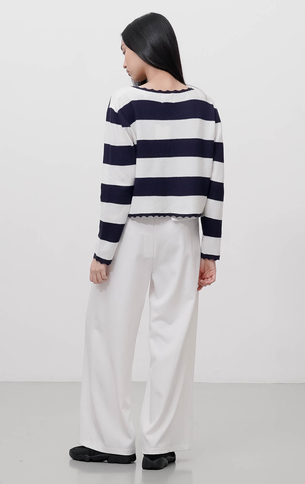 Emilina Cardigan Navy Striped