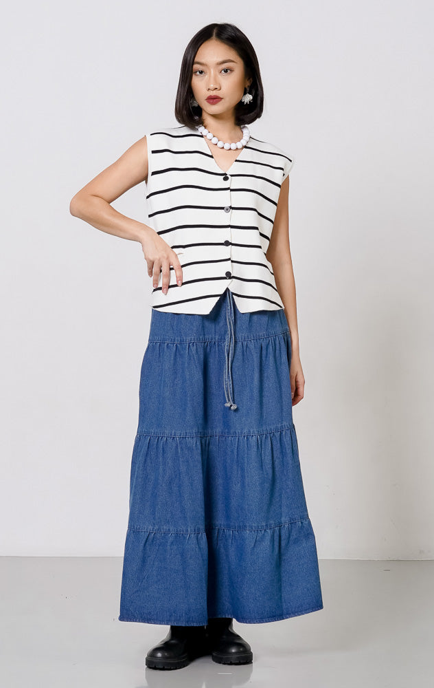Orion Vest White Stripe