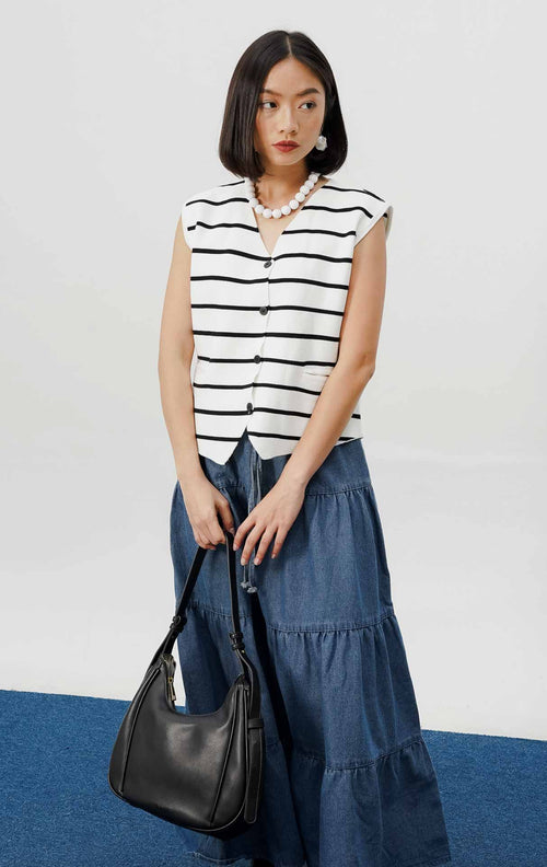 Orion Vest White Stripe