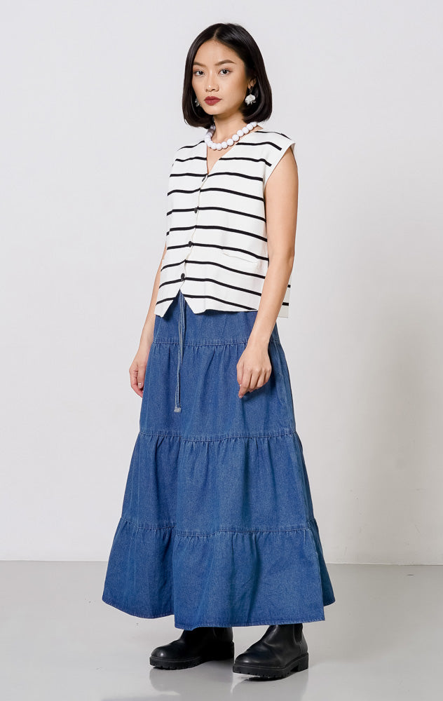 Orion Vest White Stripe