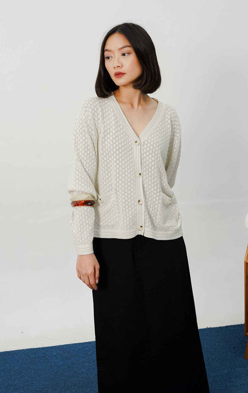Madilyn Knit Cardigan Ivory