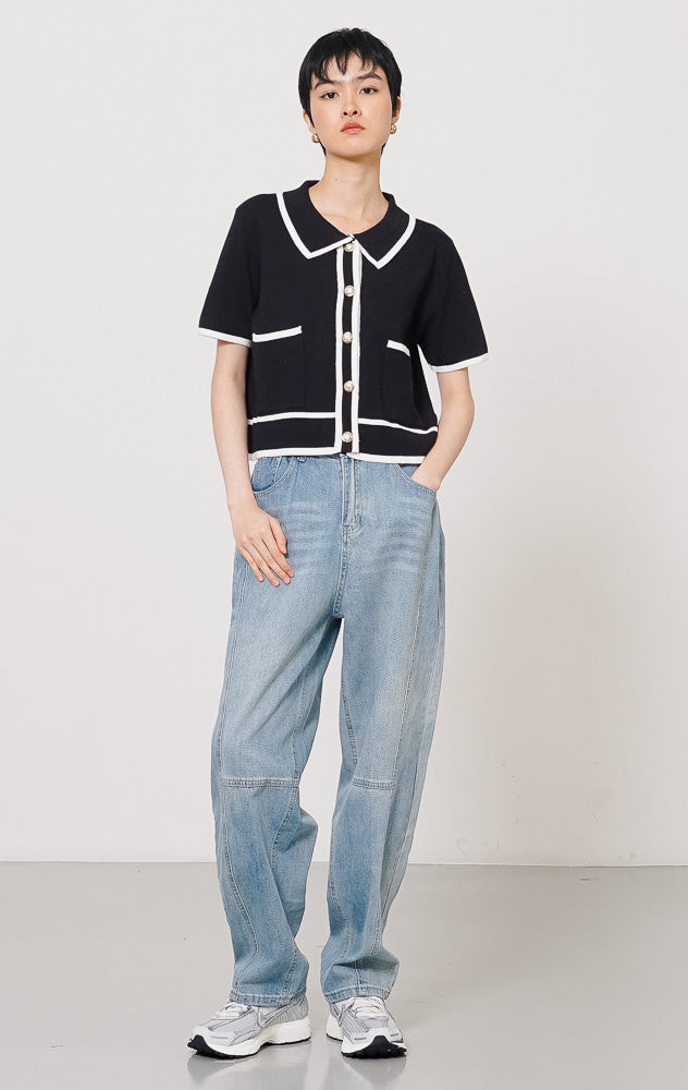 Ninna Knit Top Black
