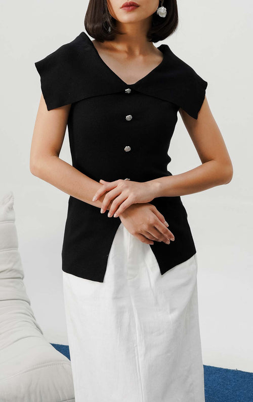 Mckenzie Knit Top Black