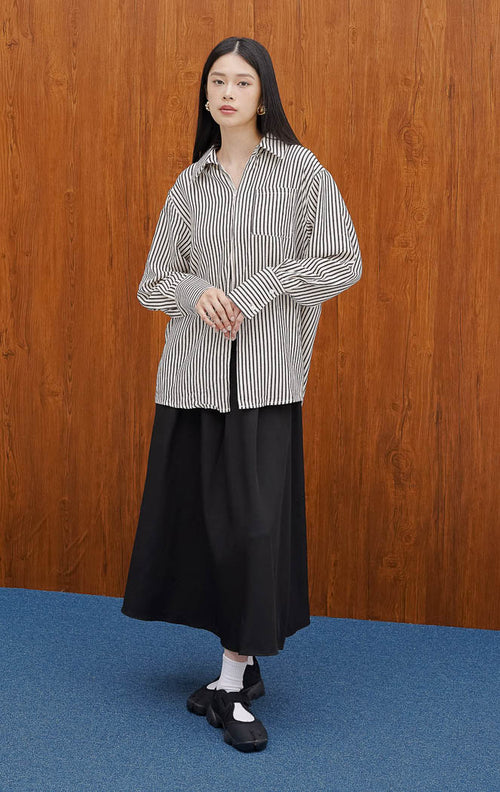 Caisyn Top Black Striped