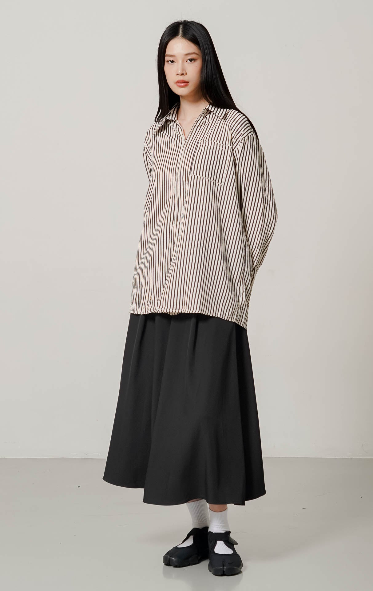 Caisyn Top Black Striped