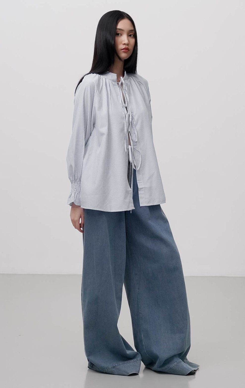 Edellia Top Grey Stripe