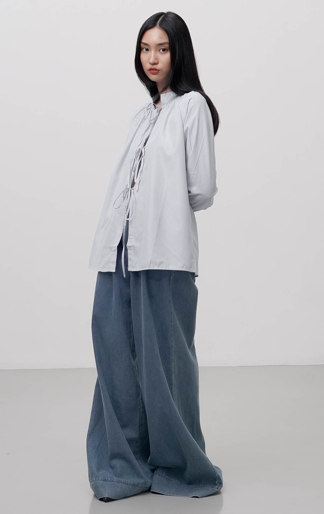 Edellia Top Grey Stripe