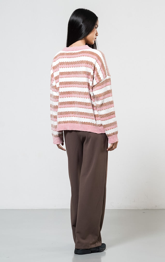 Zendaya Sweater Pink Striped