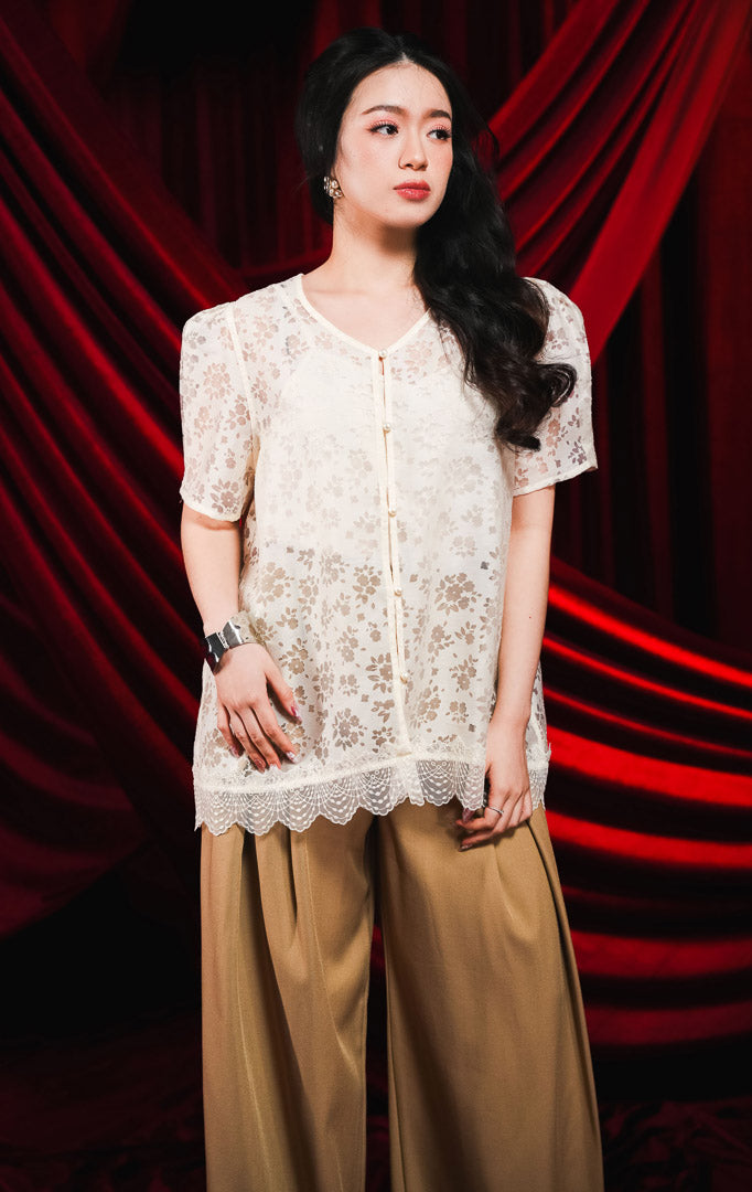 CNY Hortensia Top Ivory