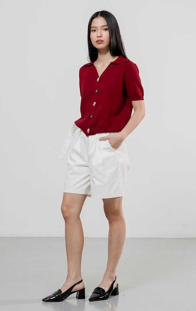 Esra Top Maroon