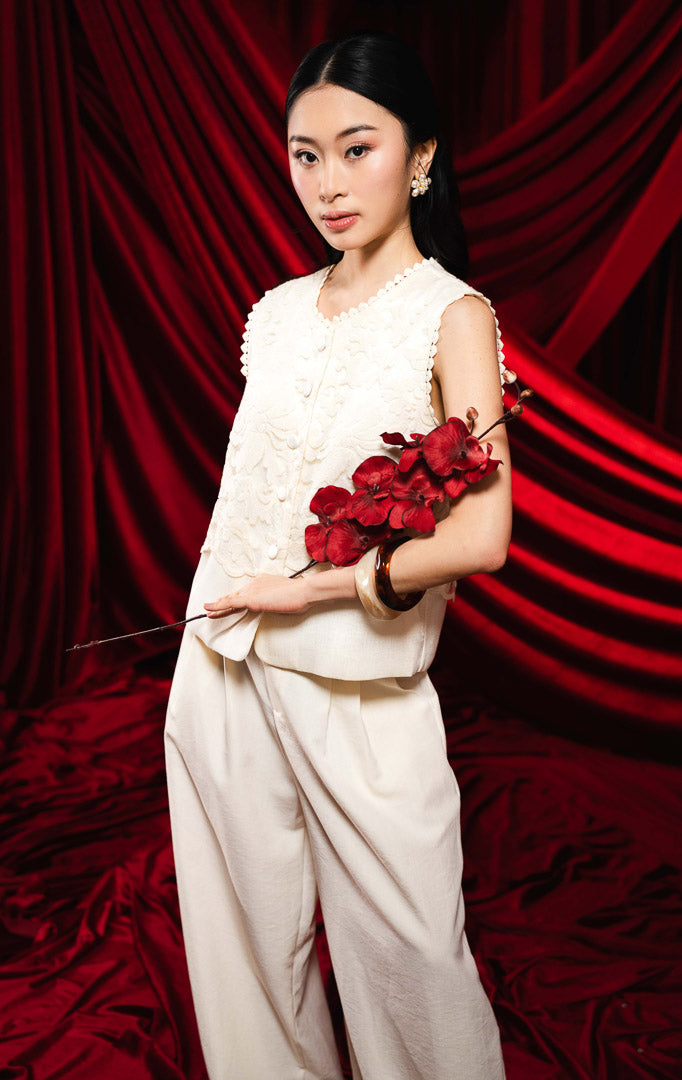 CNY Aster Vest Ivory