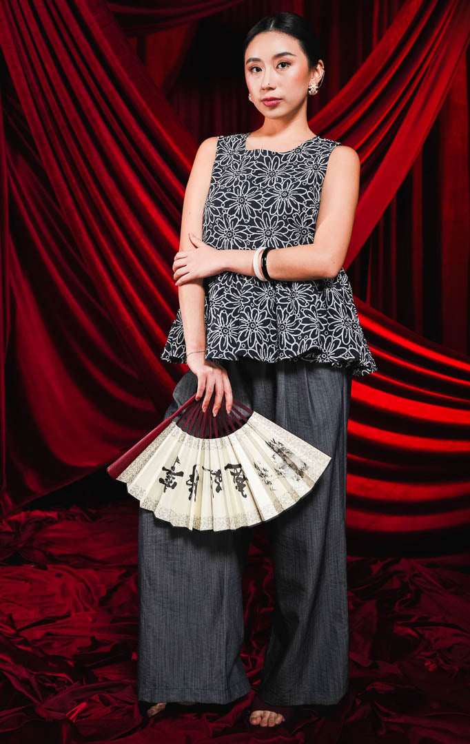 CNY Marigold Top Navy