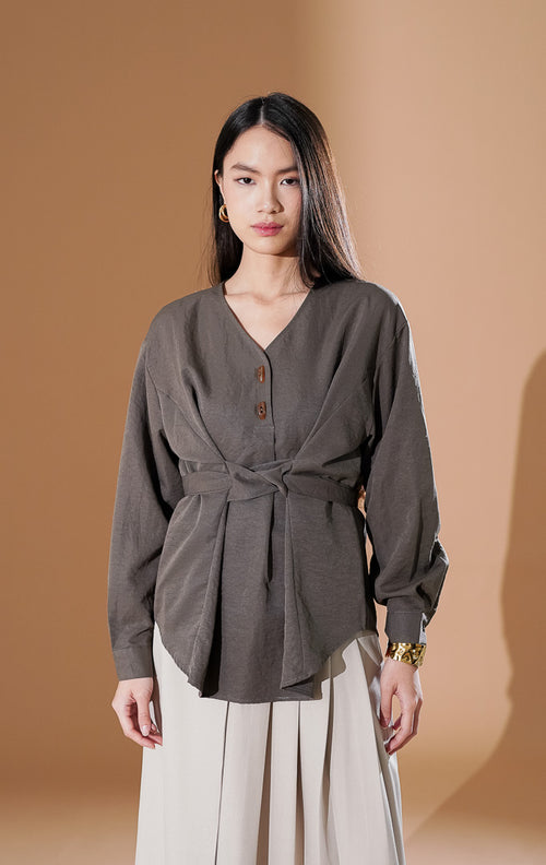 Leana Top Dark Grey