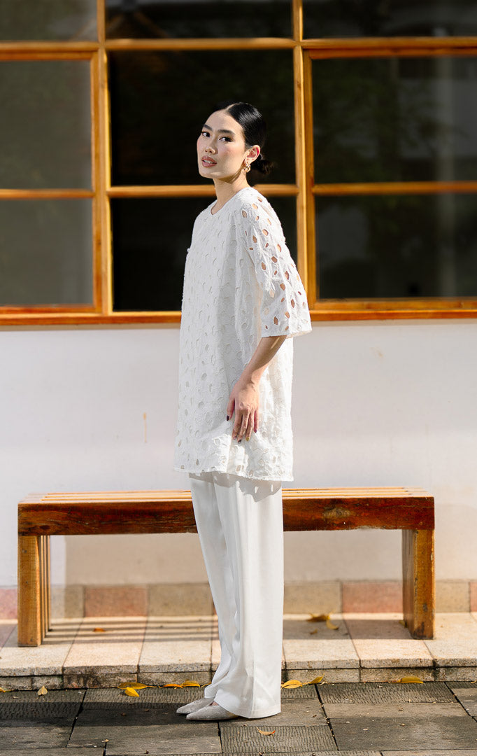 EID Latifa Top White