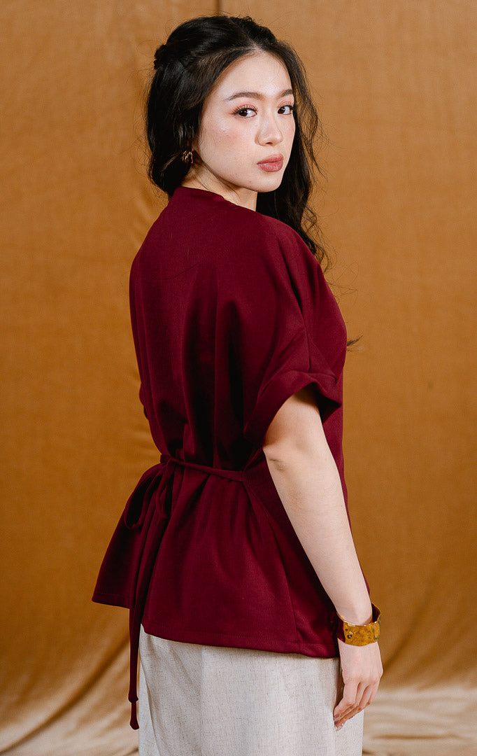 CNY Moiselle Top Maroon