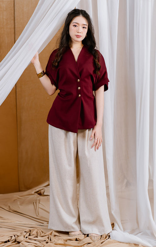 CNY Moiselle Top Maroon