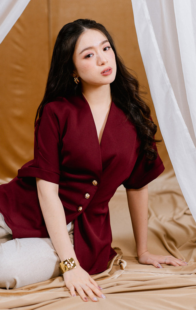 CNY Moiselle Top Maroon