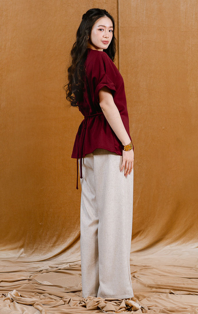 CNY Moiselle Top Maroon