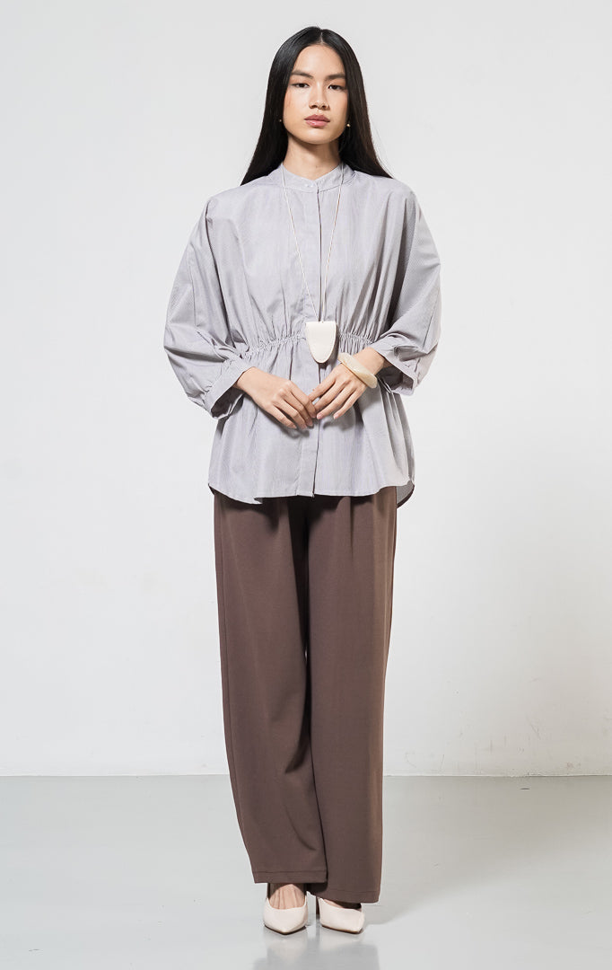 Ginera Top Brown Striped