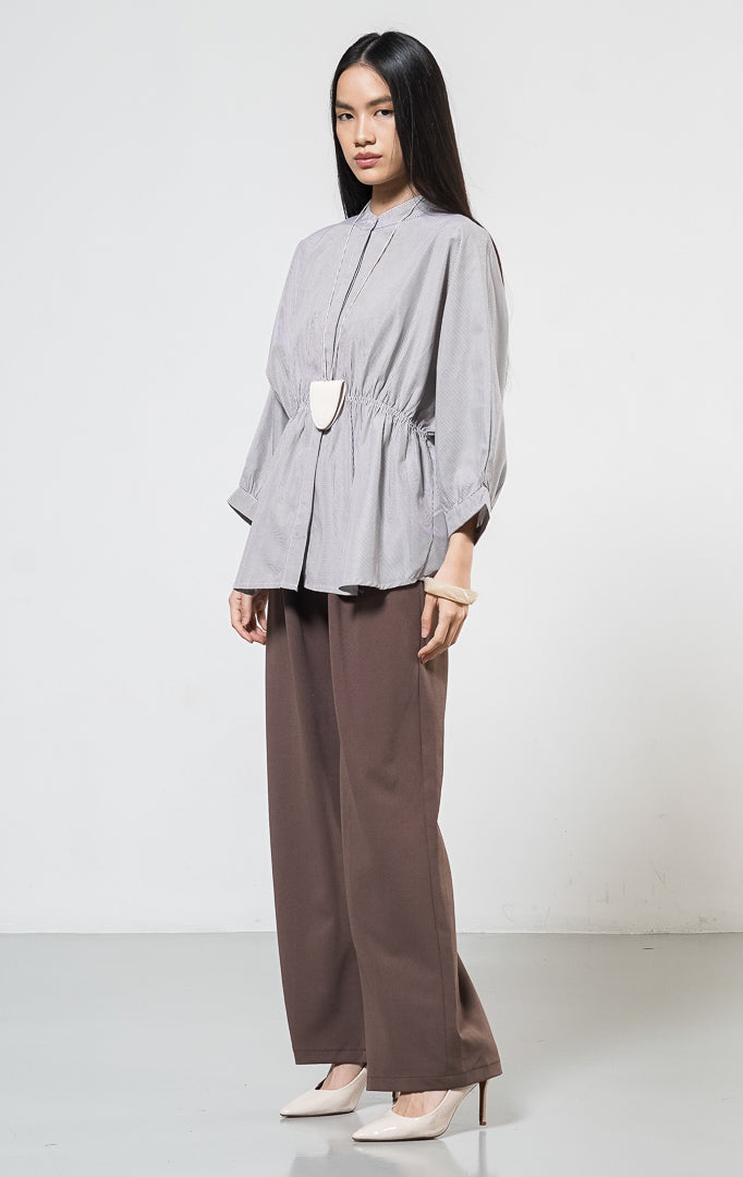Ginera Top Brown Striped
