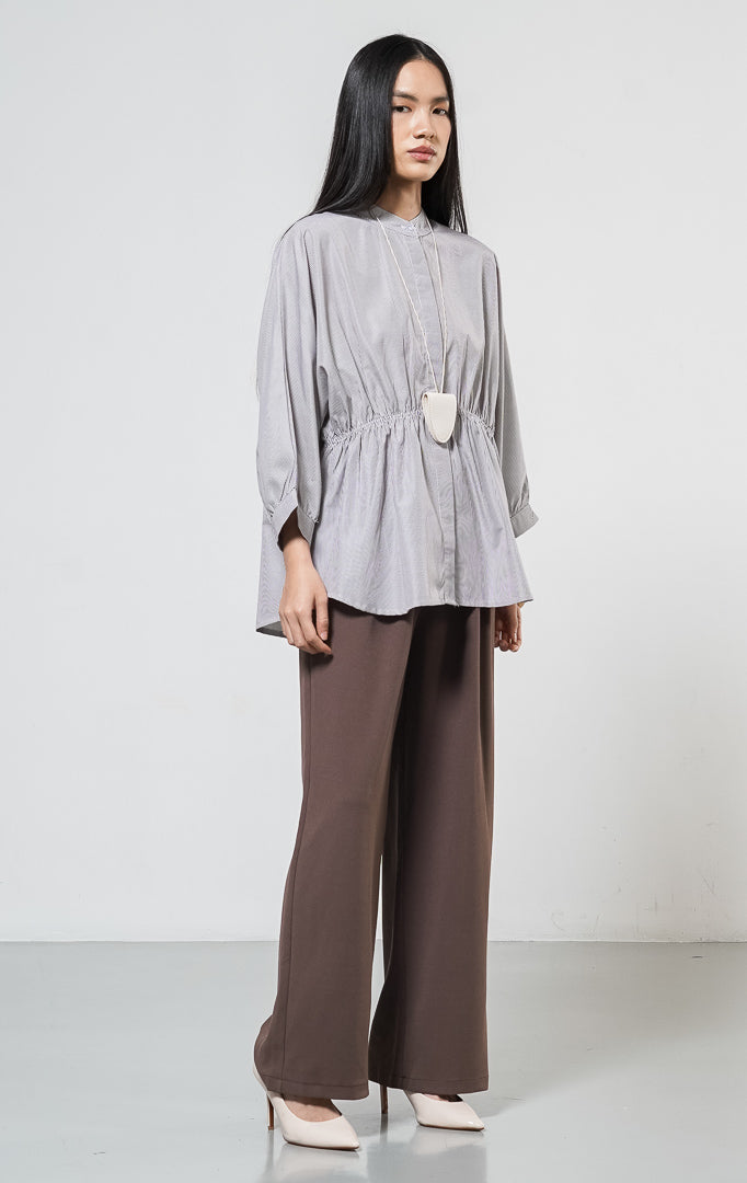 Ginera Top Brown Striped