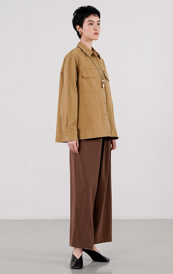 Dahlia Top Khaki