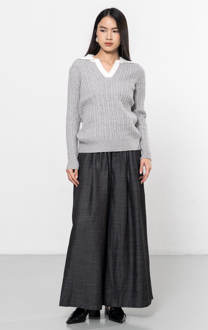 Alivia Knit Top Grey